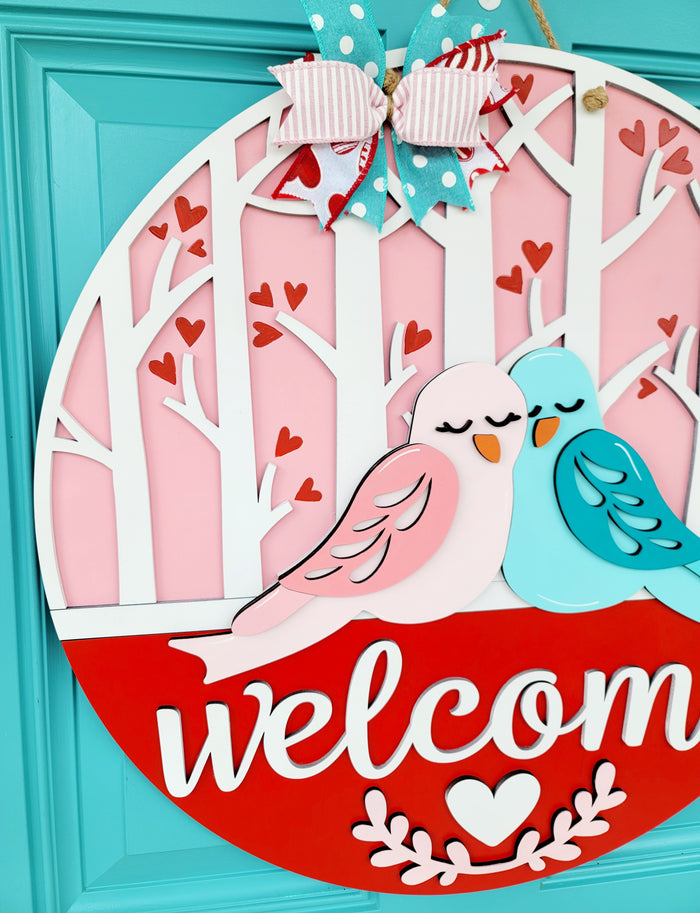 Love Birds Door Hanger