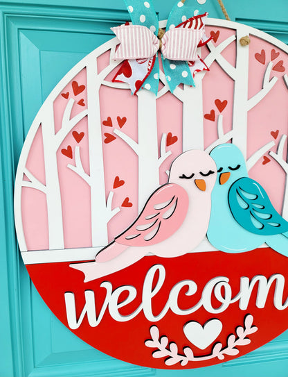 Love Birds Door Hanger