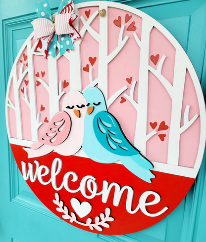 Love Birds Door Hanger