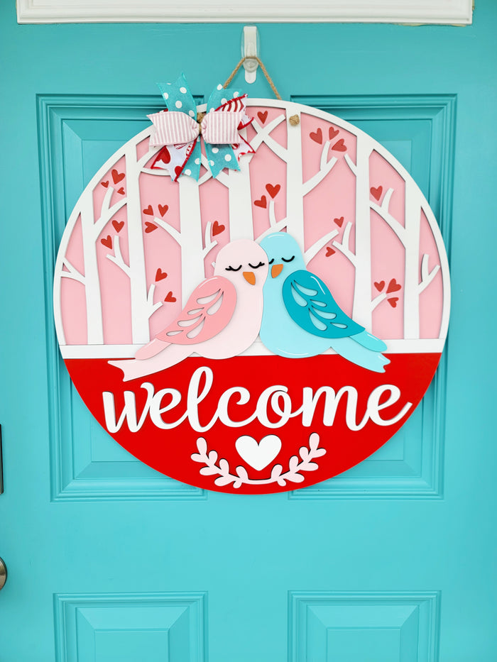 Love Birds Door Hanger