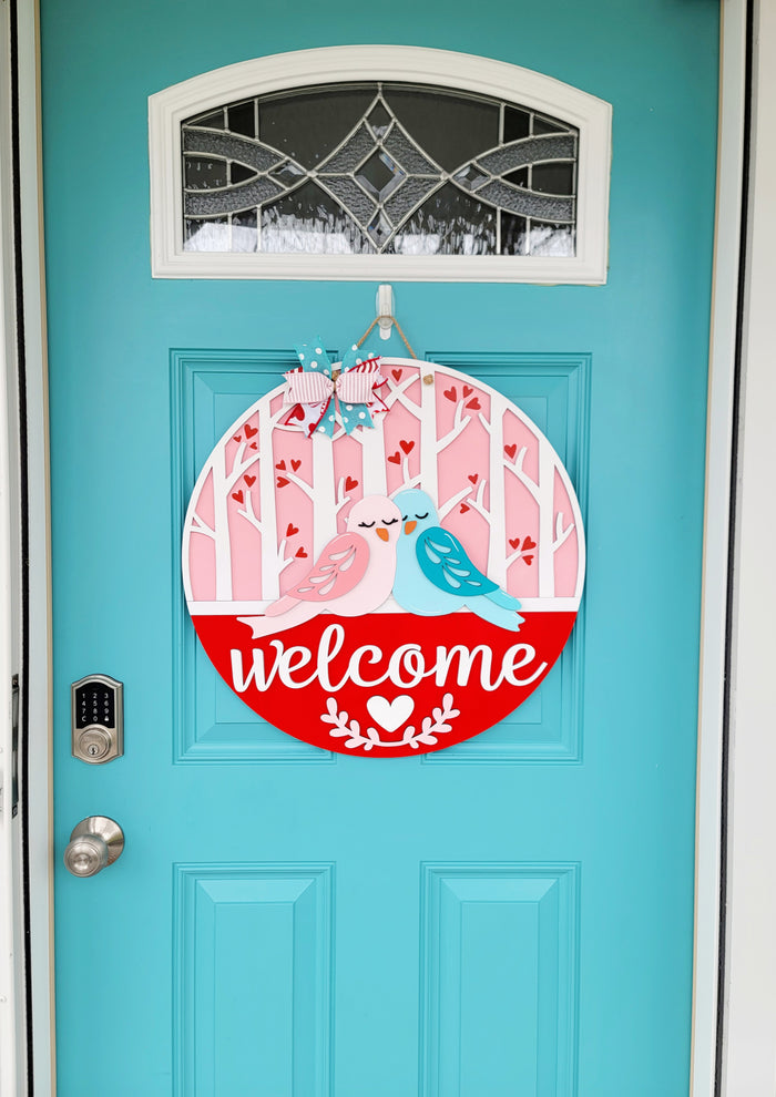 Love Birds Door Hanger