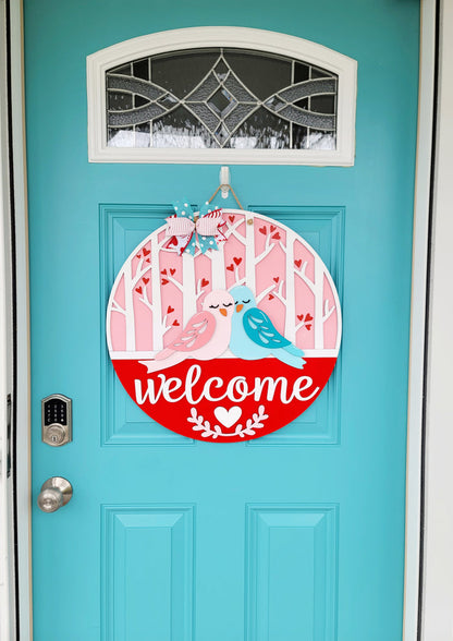 Love Birds Door Hanger