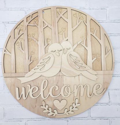 Love Birds Door Hanger