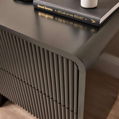 Majorca Bedside Table - Black