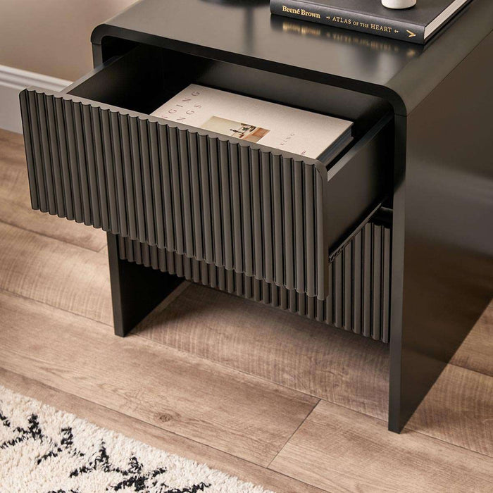 Majorca Bedside Table - Black