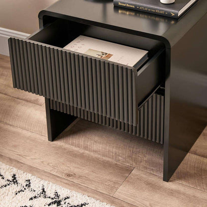 Majorca Bedside Table - Black