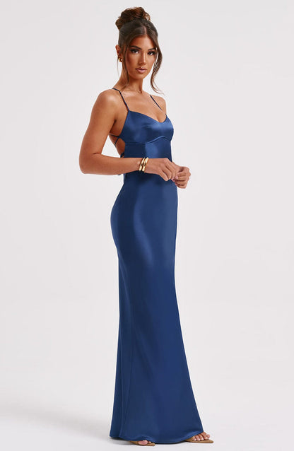 Malika Maxi Dress - Navy Dress Babyboo Fashion Premium Exclusive Design
