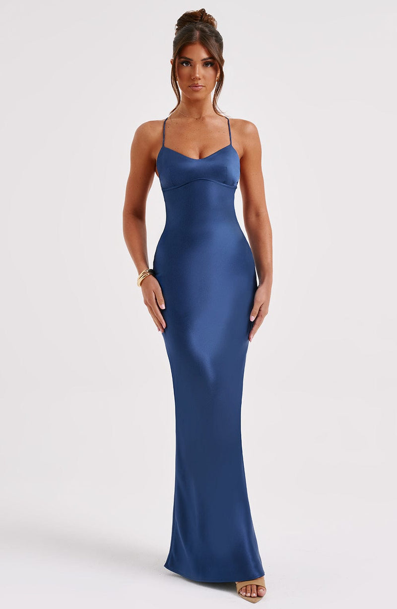 Malika Maxi Dress - Navy Dress Babyboo Fashion Premium Exclusive Design