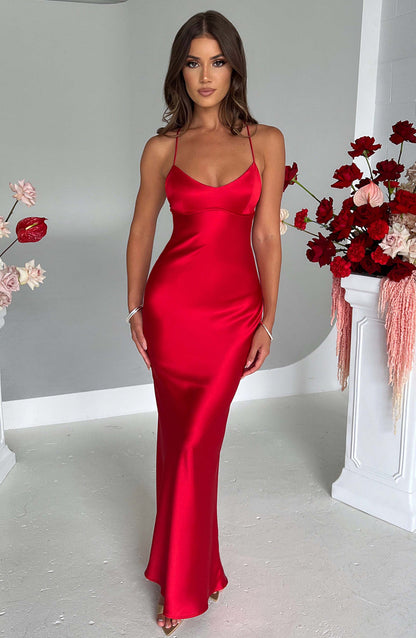Malika Maxi Dress - Red Dress Babyboo Fashion Premium Exclusive Design