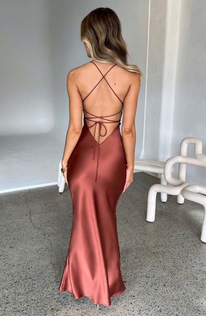 Malika Maxi Dress - Rust Babyboo Fashion Premium Exclusive Design
