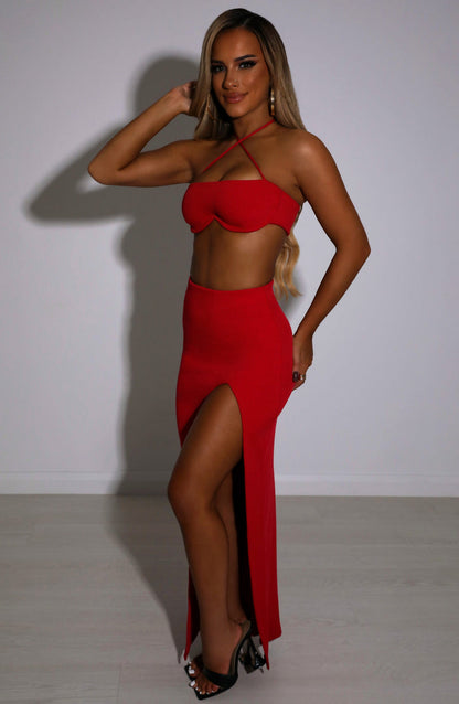 Mariana Maxi Skirt - Red Babyboo Fashion Premium Exclusive Design