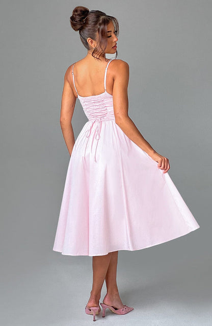 Mariella Midi Dress - Blush Dress Babyboo Fashion Premium Exclusive Design