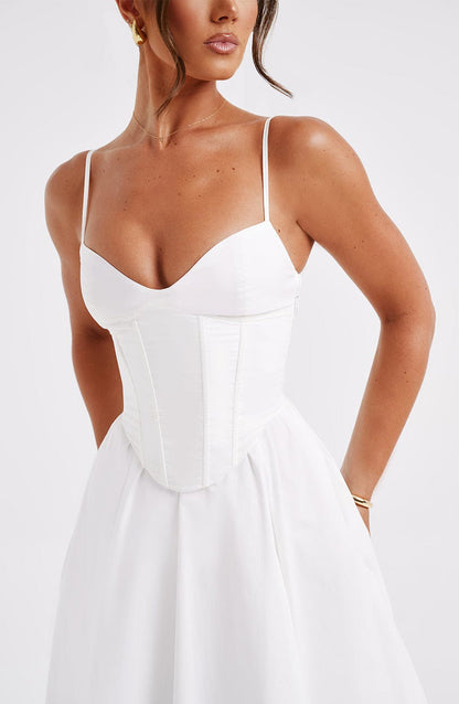 Mariella Midi Dress - Ivory Dress Babyboo Fashion Premium Exclusive Design