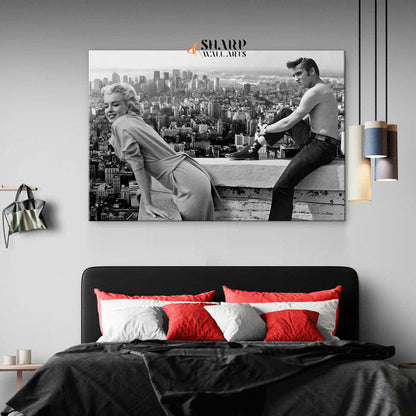 Marilyn Monroe And Elvis Presley Wall Art Canvas