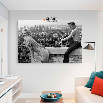 Marilyn Monroe And Elvis Presley Wall Art Canvas