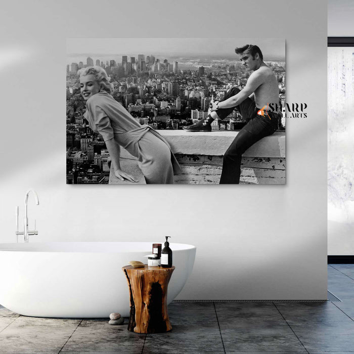 Marilyn Monroe And Elvis Presley Wall Art Canvas