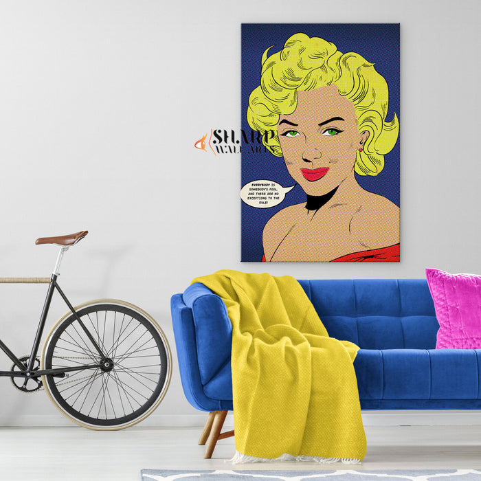 Marilyn Monroe Quote Wall Art Canvas