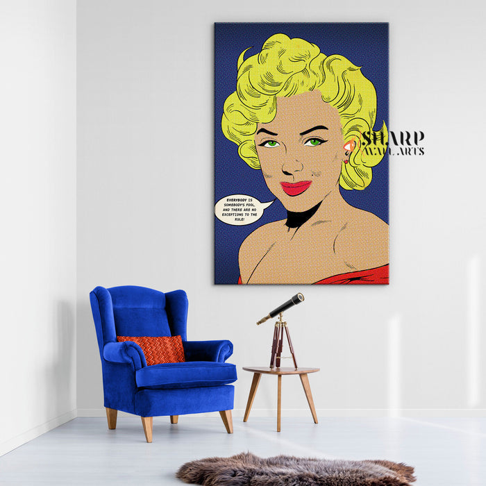 Marilyn Monroe Quote Wall Art Canvas