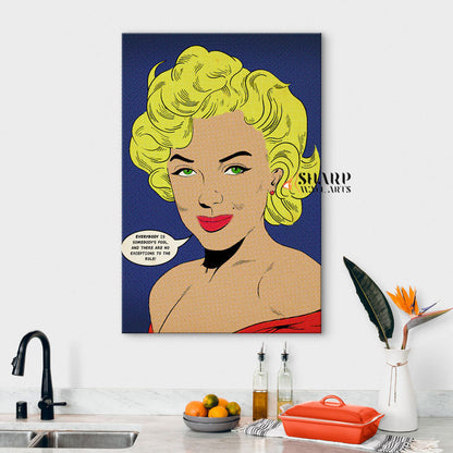 Marilyn Monroe Quote Wall Art Canvas