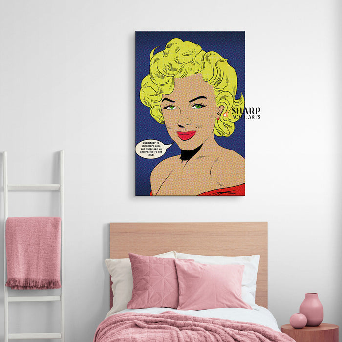Marilyn Monroe Quote Wall Art Canvas