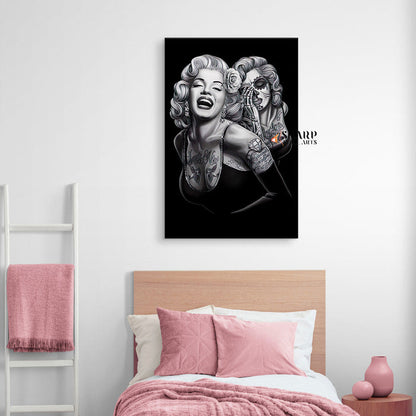 Marilyn Monroe Smile Now Cry Later Canvas Wall Art