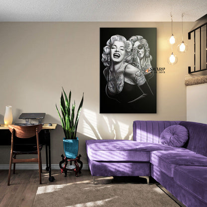 Marilyn Monroe Smile Now Cry Later Canvas Wall Art