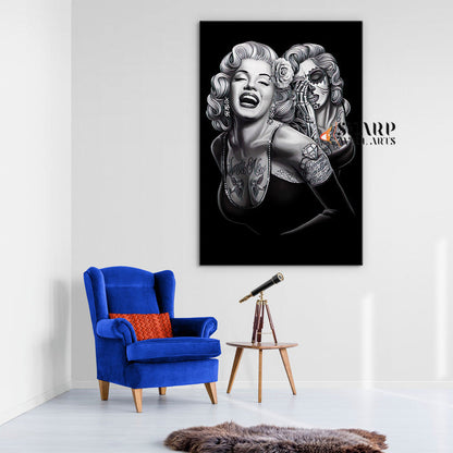 Marilyn Monroe Smile Now Cry Later Canvas Wall Art