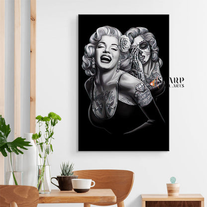 Marilyn Monroe Smile Now Cry Later Canvas Wall Art