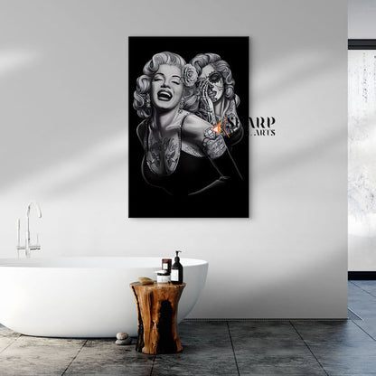 Marilyn Monroe Smile Now Cry Later Canvas Wall Art