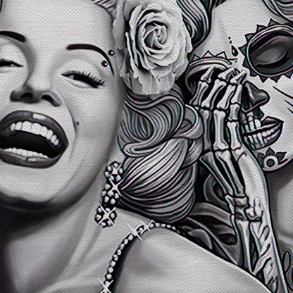 Marilyn Monroe Smile Now Cry Later Canvas Wall Art