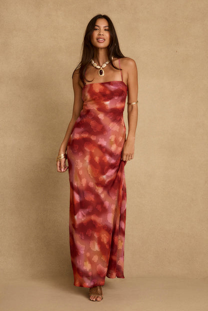 Maris Plum Floral Maxi Dress