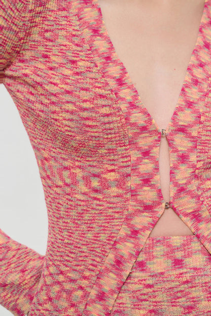 Marled knit two-piece set