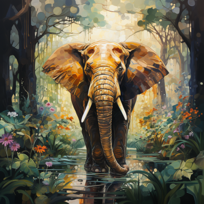 Mesmerizing Elephant On A Walk