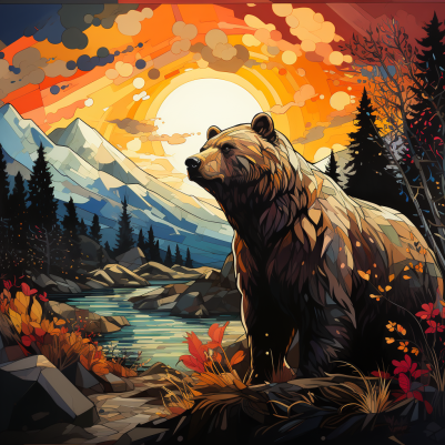 Mesmerizing Sun And Bear
