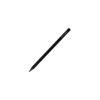 Black pencil on a white background