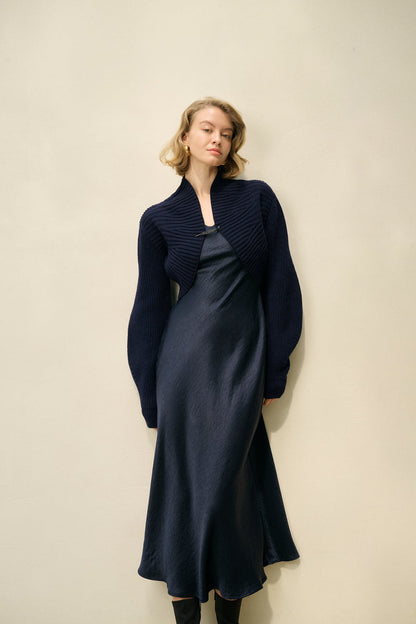 Mid-weight ribbed shrug