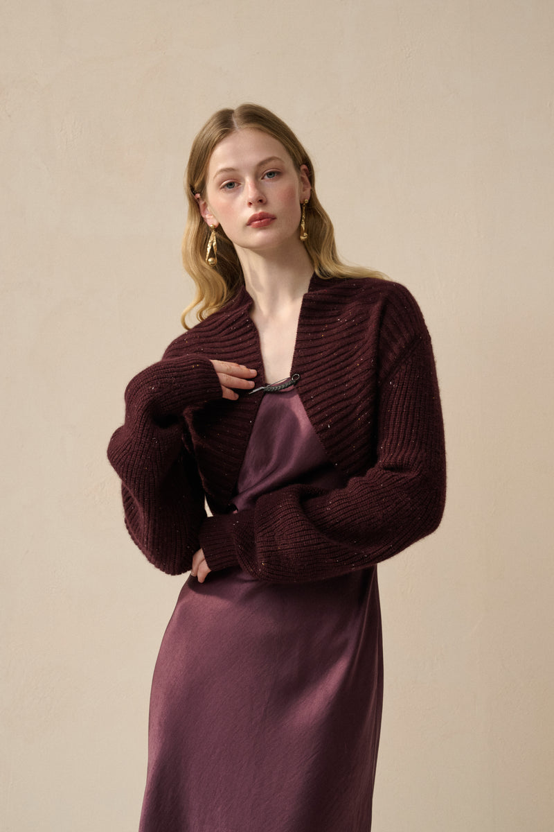 Mid-weight ribbed shrug