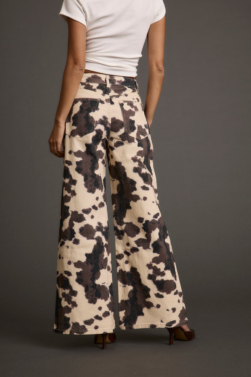 Close-up of the Midland Cowhide Pants showcasing the fabric texture and design details.