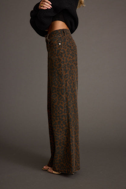 Additional view of the Midland Leopard Print Pant from a different perspective.