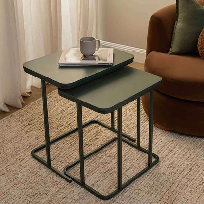 Mikkel Nesting Side Tables - Dark Green