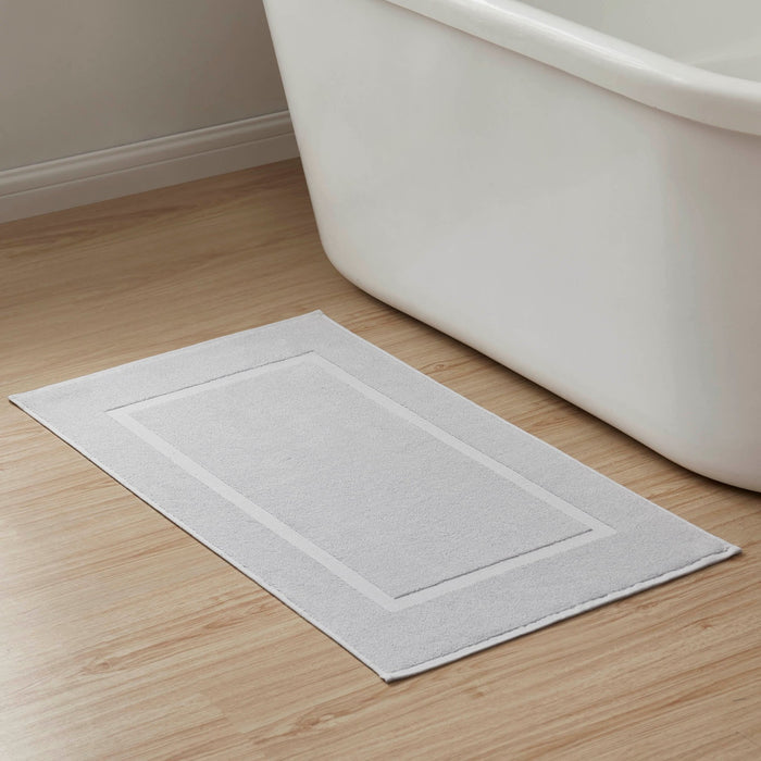 Milos Plain Picture Frame Bath Mat - Dove Grey - DUSK