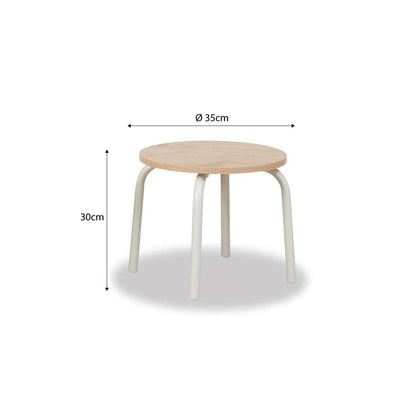 Mini Brixton Stool - Set of Two - Cream