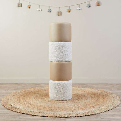 Mini Moo Sherpa Stool - Set of 2