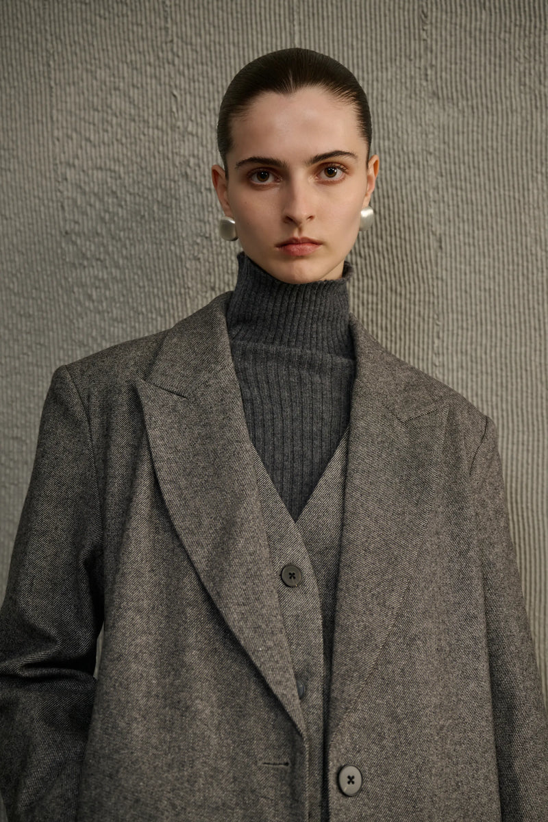Mock two-piece coat