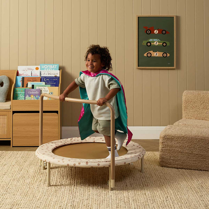 Mocka Bouncy Trampoline - Cream/Tan Spot