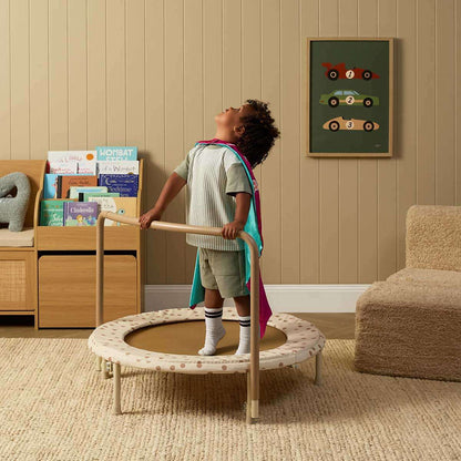 Mocka Bouncy Trampoline - Cream/Tan Spot
