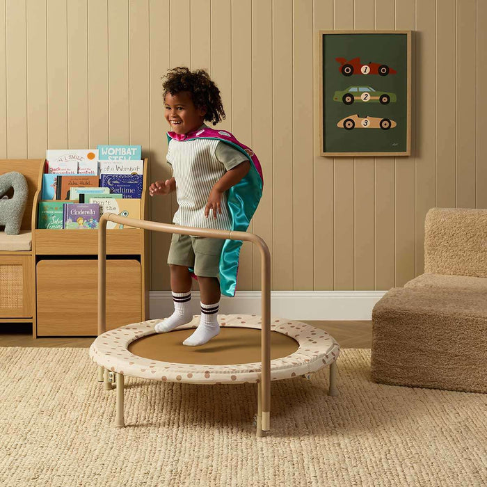 Mocka Bouncy Trampoline - Cream/Tan Spot