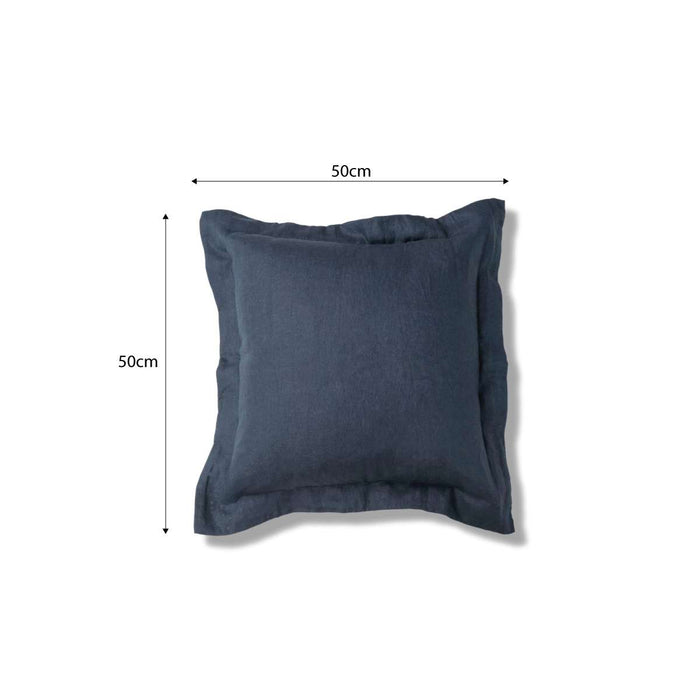 Mocka Linen Cushion - Navy Blue
