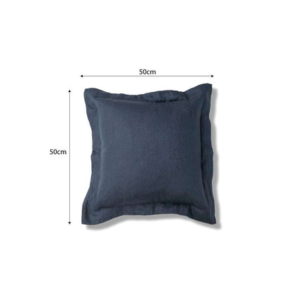 Mocka Linen Cushion - Navy Blue