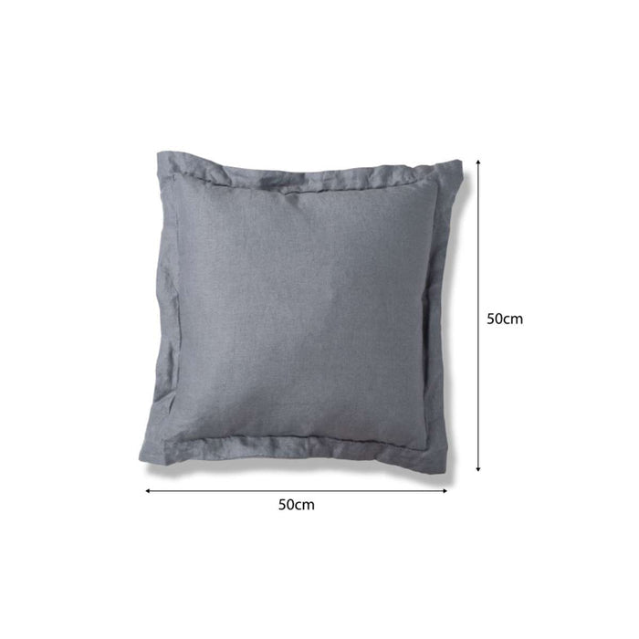 Mocka Linen Cushion - Petrol Blue